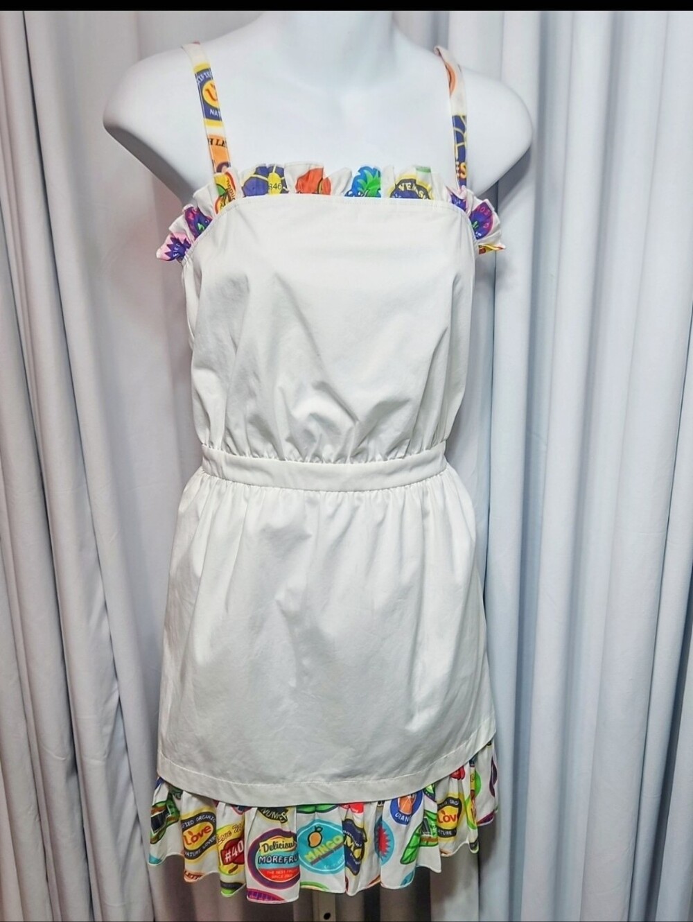 NWT Moschino Patches Ruffle Mini Dress